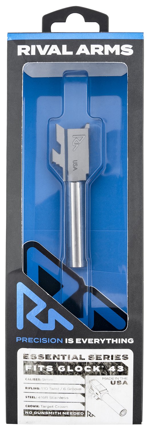 Rival Arms RA-RA22G301D 9mm Barrel 3.41" Stainless for Glock 43 - Rival Arms - 3.41"