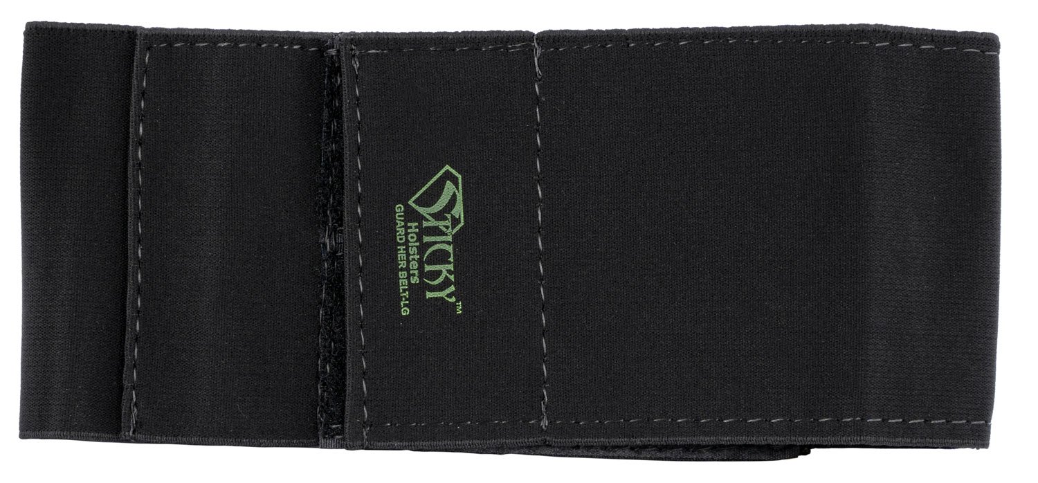 Sticky Holsters GHBTLG Guard Her Garter Large Black Elastic 20-31" - Sticky Holsters - BLACK