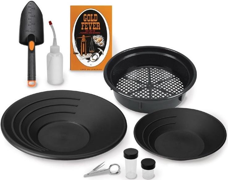 S/SPORT 602 Gold Pan Kit 14 In & 10.5 In, Classifier, Vials, Trowel