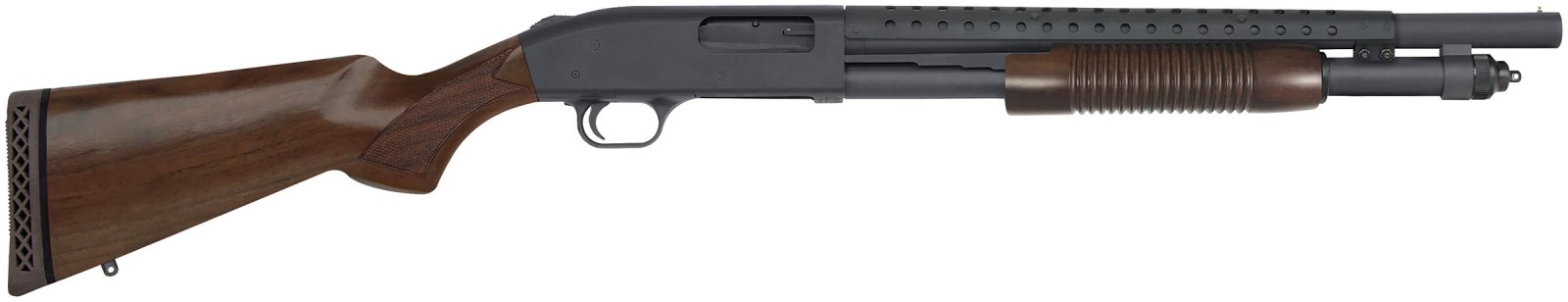 Mossberg 52151 590 Retrograde 12GA 18.5" Walnut Heat Shield 6+1 Capacity