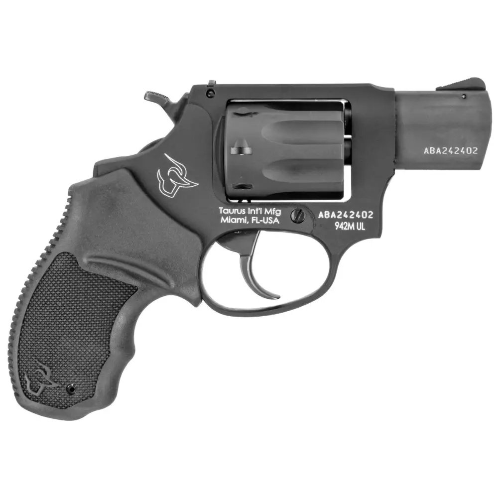 Taurus 942 Ultra-Lite 22WMR, 8-Round, 2" Barrel, Black Anodized Aluminum Frame, Rubber Grip