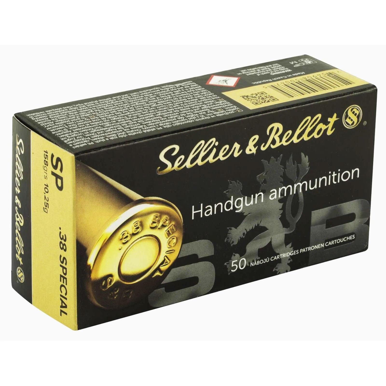 Sellier & Bellot SB38C .38 Special 158gr Soft Point Ammo 50/box