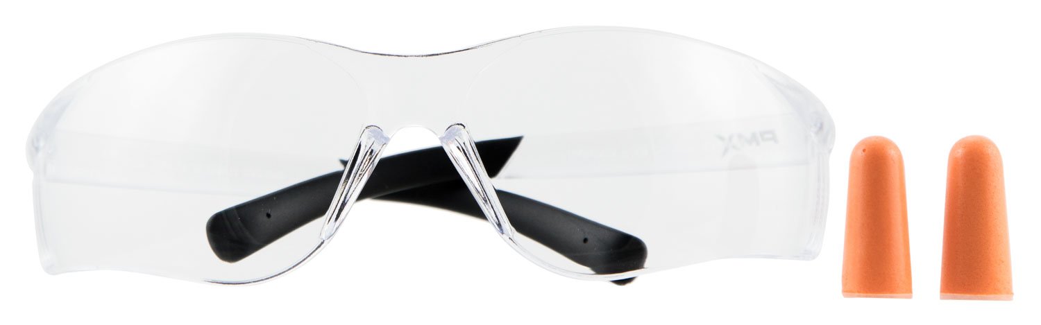 PYRAMEX Ztek Clear Safety Glasses w/DP1000 Disposable Earplugs (PYS2510SDP) - PYRA - CLEAR
