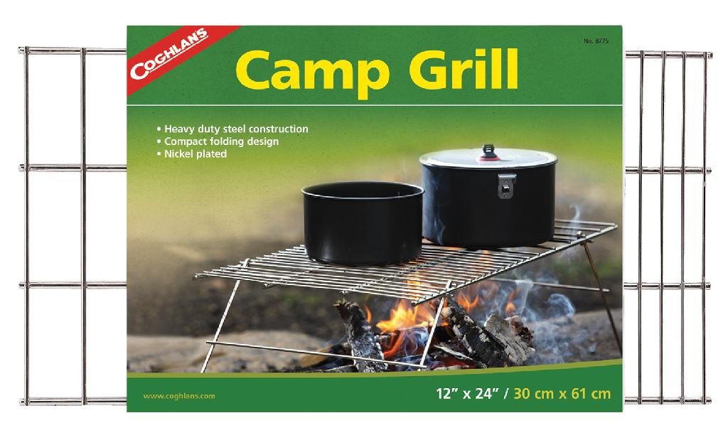 Coghlan's Camp Grill 24" x 12" Folding Nickel-Plated Steel