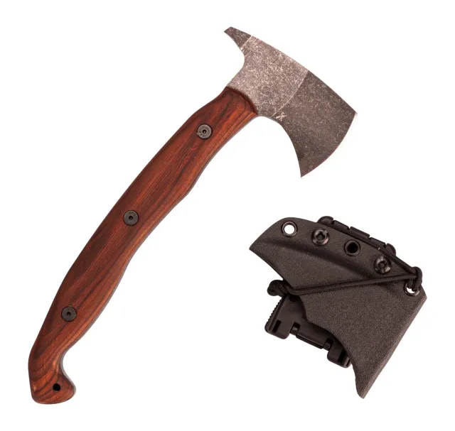 Stroup Spikewood Wood Acid Etched Tomahwk - Stroup Knives