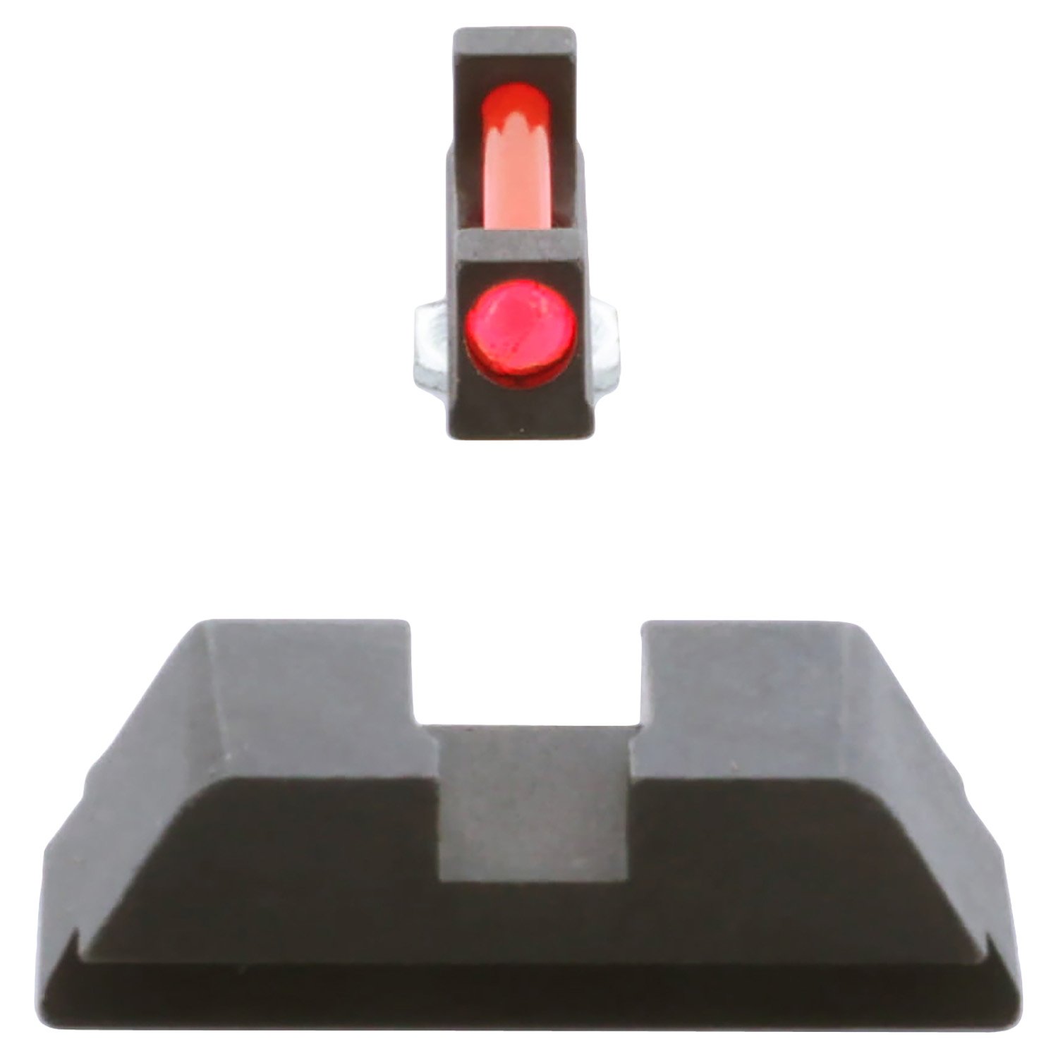 AmeriGlo GFT113 Range Sight Set Glock Red Fiber Optic Front/Black Rear - AMER - STEEL