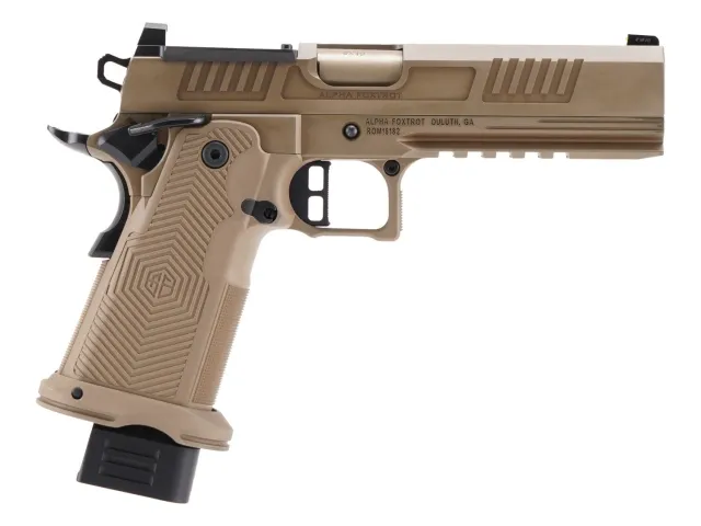 Alpha Foxtrot AF1911 9mm Luger 5 In Black DLC Optic Ready 20-Rounds - Alpha Foxtrot - 9mm Luger
