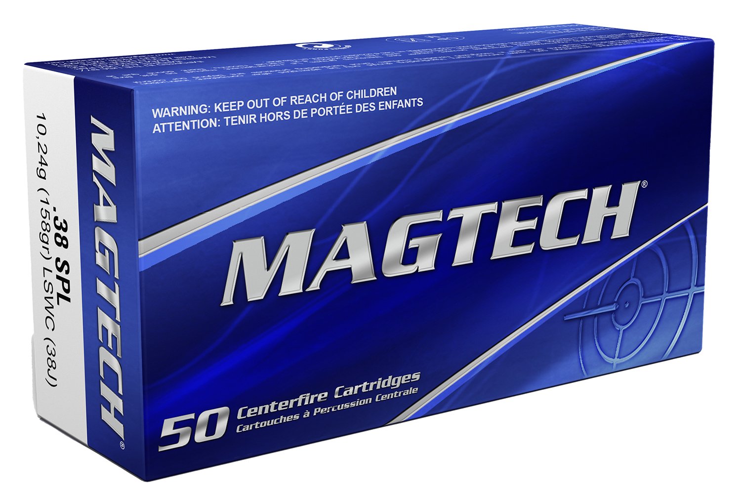 Magtech 38 Special 158Gr Lead SWC 50Rd 20Bx/Cs 754908161713 - Magtech Ammunition - LEAD SEMI WADCUTTER