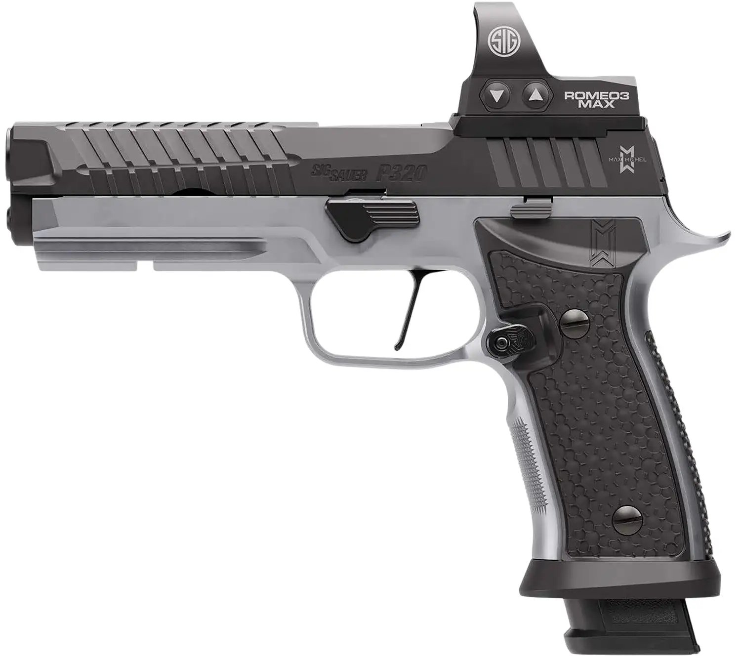 Sig Sauer P320-Max SXG Handgun 9mm Luger 21rd Magazines(4) 5 Barrel Romeo3 Max 6 MOA - Sig Sauer - 9mm Luger