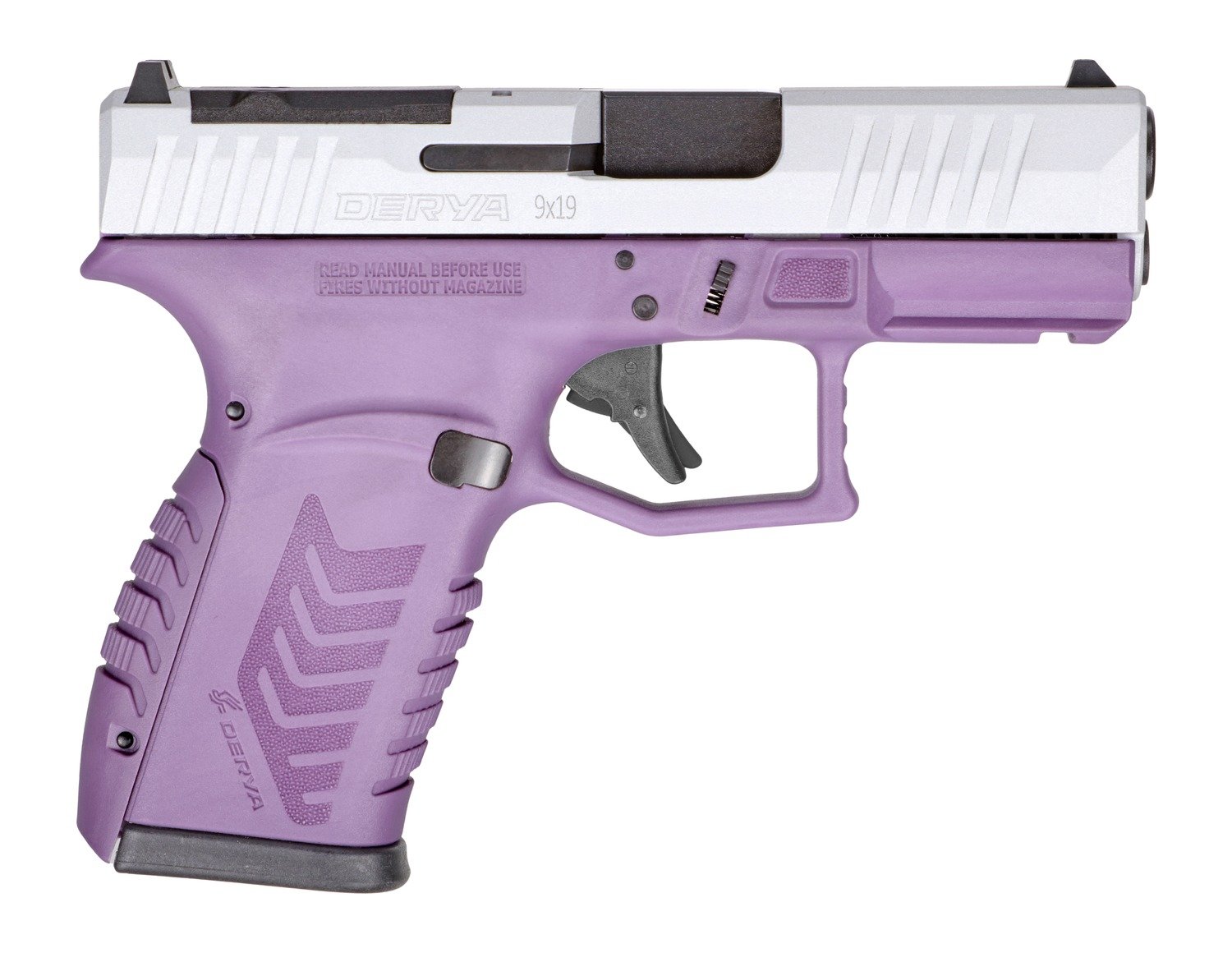 Derya DY9Z 9MM Semi-Auto Pistol 3.5in Barrel 15rd Purple/Silver