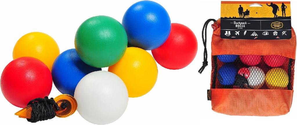 GSI Backpack Bocce Ball Game 8 Low-Density 1.75 In Balls