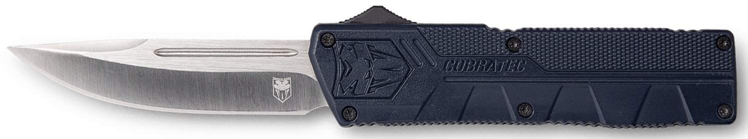 Buy CobraTec NYCTLWDNS 3.25" D2 Steel OTF Knife, NYPD Blue Aluminum Handle online