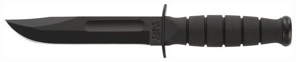 KA-BAR 1258 Short Knife 5.25" Straight Edge with Plastic Sheath