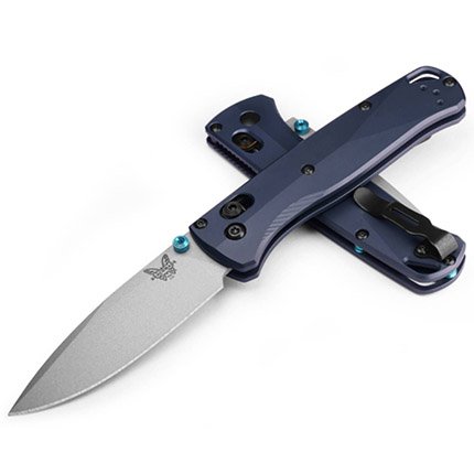 BUGOUT, AXS, DROP POINT 3.24" CPM-S90V STEEL BLADE CRATER BLUE ANODIZED 6061-T6 ALUMINUM HANDLE - Benchmade