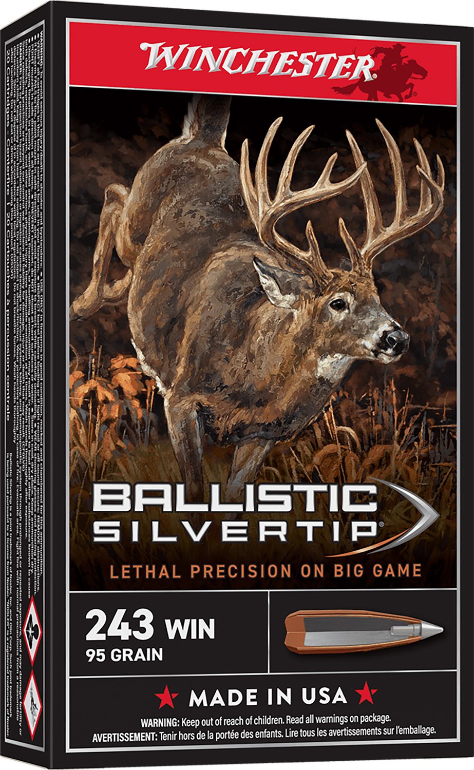 Winchester SBST243 243 Winchester 55 Grain Polymer Tip 20 Rounds - Winchester - FRAGMENTING POLYMER TIP