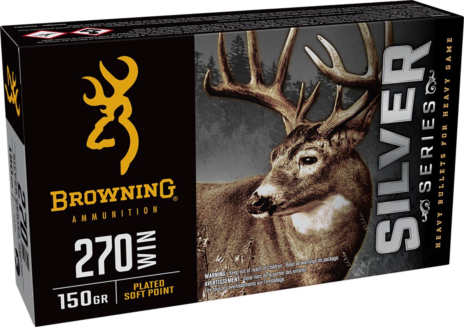 Browning Silver .270 Win Ammo 20 Rounds 150gr PSP - Winchester - PLATED SOFT POINT