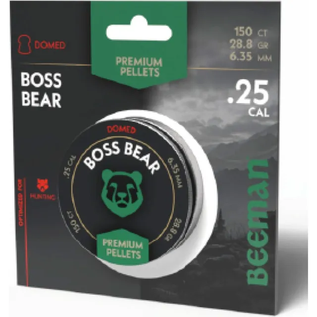 BEE BDM25 BOSS BEAR .25 DOMED PELLET 150 - BEE