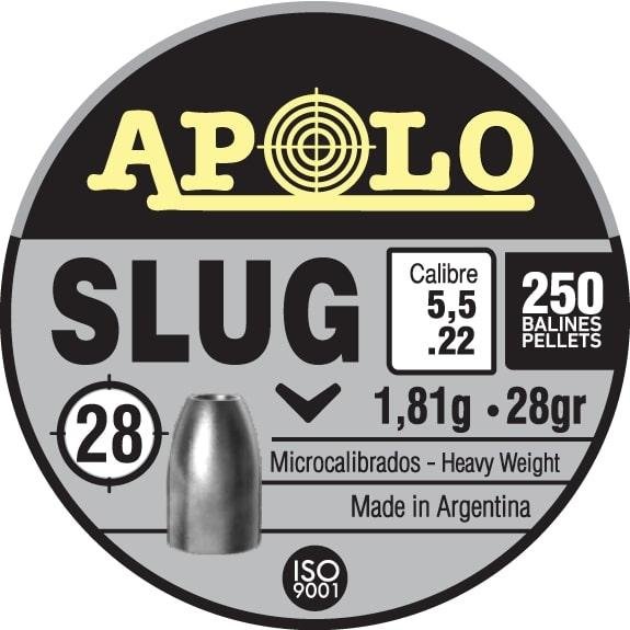 Hatsan Apolo Slug Air Rifle Pellets .22 Cal 28 gr 250/ct - Hatsan - .22