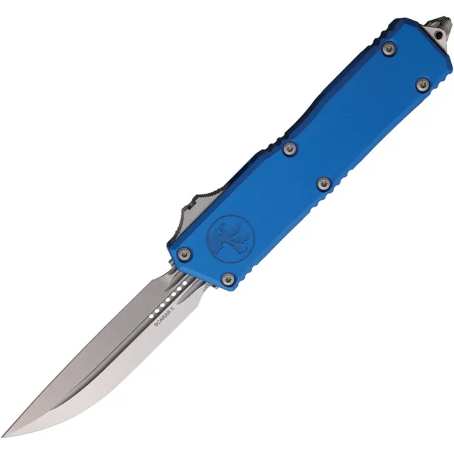 MICROTECH Scarab II G3 3.97 In D/E-S Stonewash Blue ALU Handle