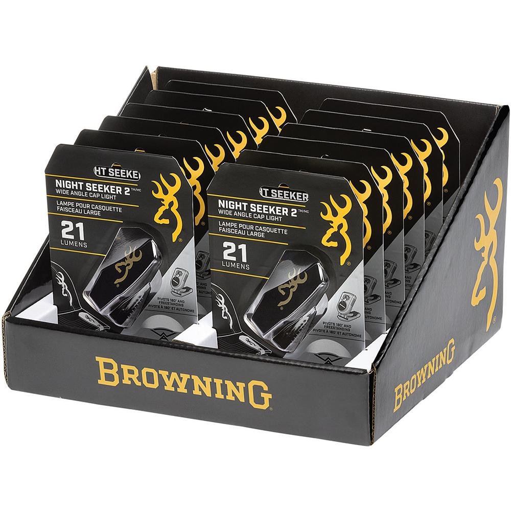 Browning 3715179A Night Seeker 2 Cap Light Black LED, Water Resistant - Browning