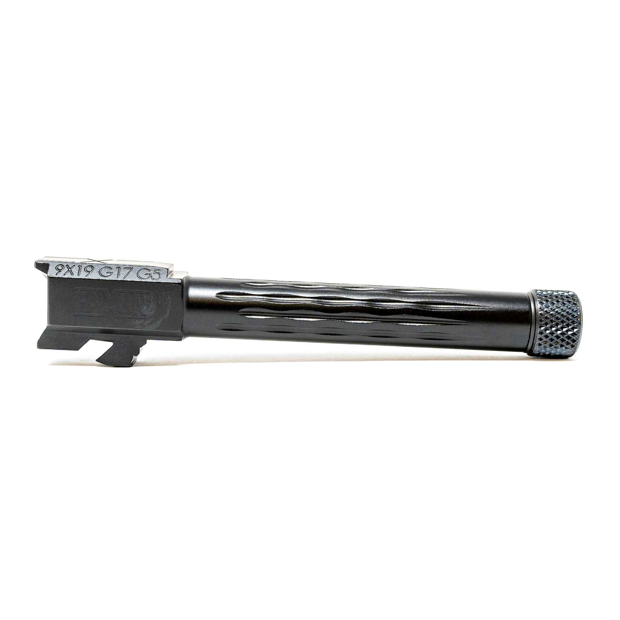 Faxon GB910N175LGQ-T 9MM Flame Fluted Barrel 1/10 Twist Nitride Black