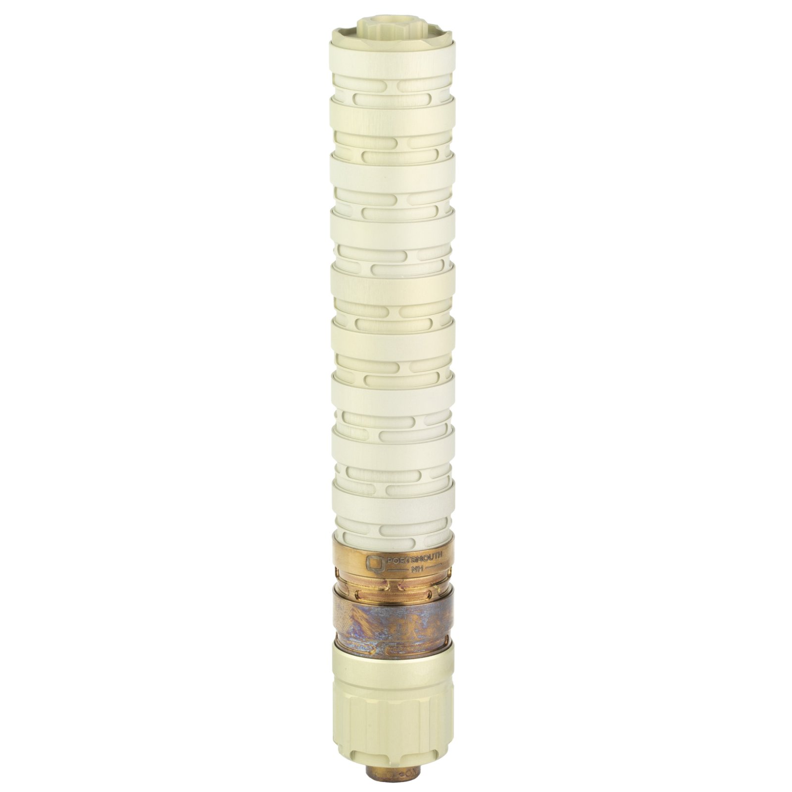 Q SIL-E-9 9mm 8.7 In 1/2-28 Clear Anodize Aluminum SS Baffles