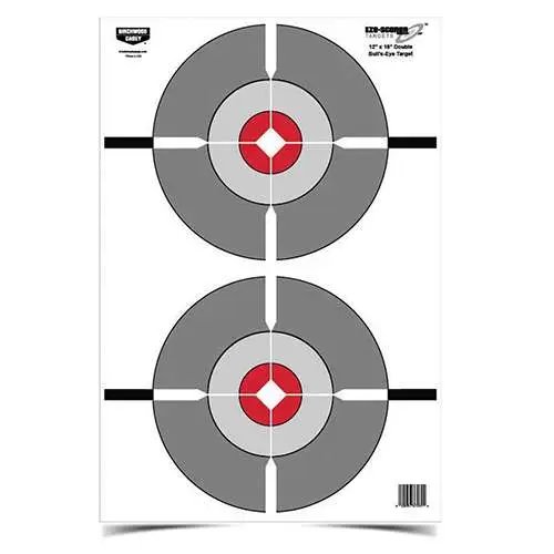 Birchwood Casey EZE-Scorer 12x18 Double Bullseye Target 100 Pack