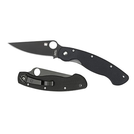 Spyderco C36GPBK Military Folding Knife Black G-10 Steel Handle Fine Edge Blade