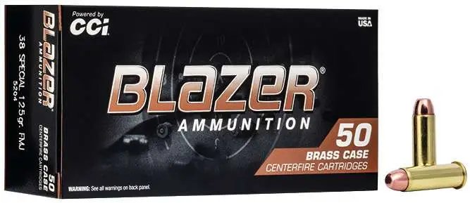 Buy CCI Blazer Brass .38 Special 125 Grain FMJ Flat Nose 50rd Box online
