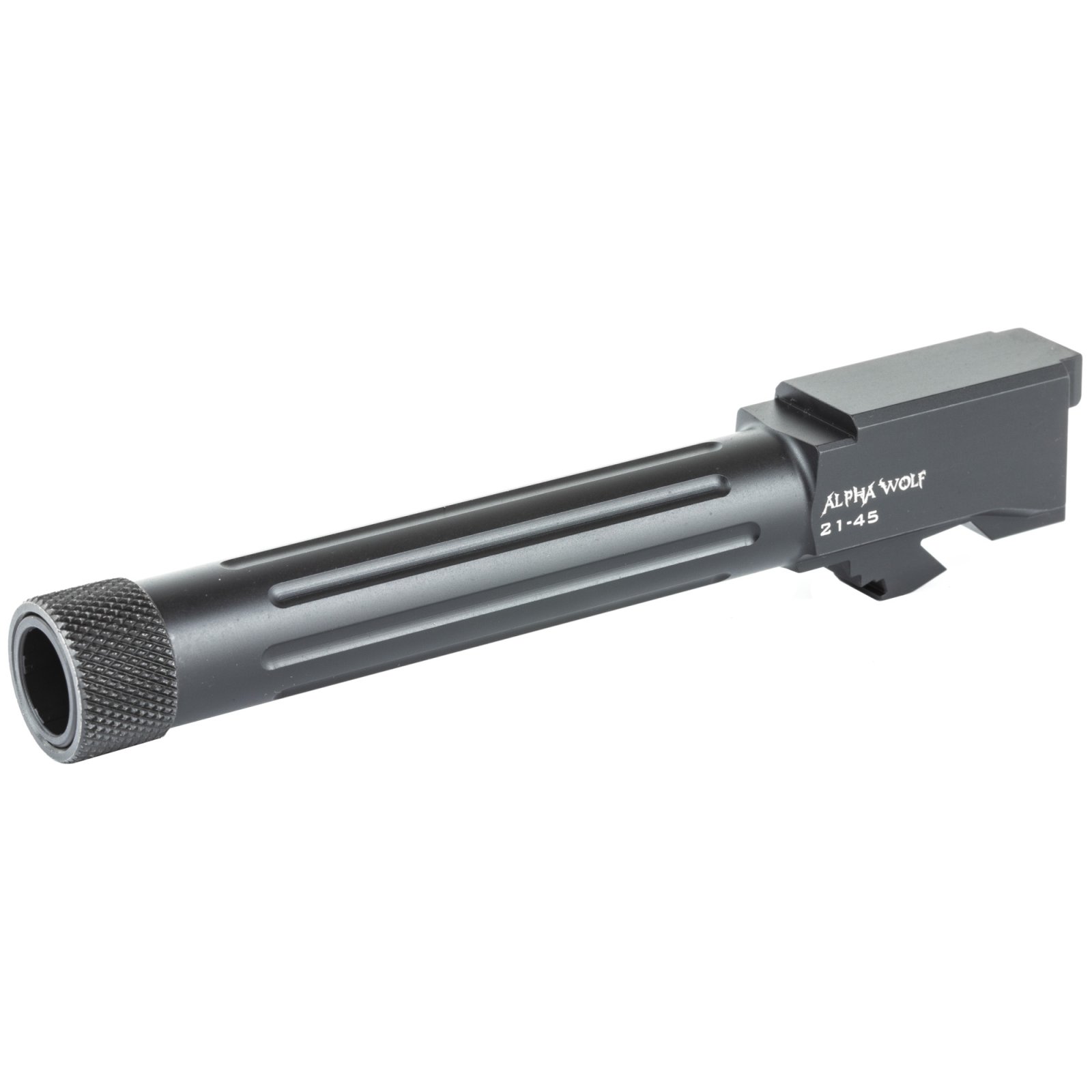 Lone Wolf AW-2145TH AlphaWolf Barrel 45 ACP Threaded Fluted 416R Steel