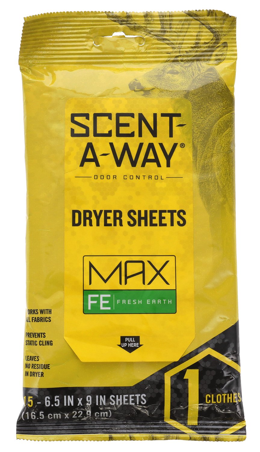 Buy Hunter's Specialties Scent-A-Way Max Fresh Earth Dryer Sheets 15/pack 07708 online