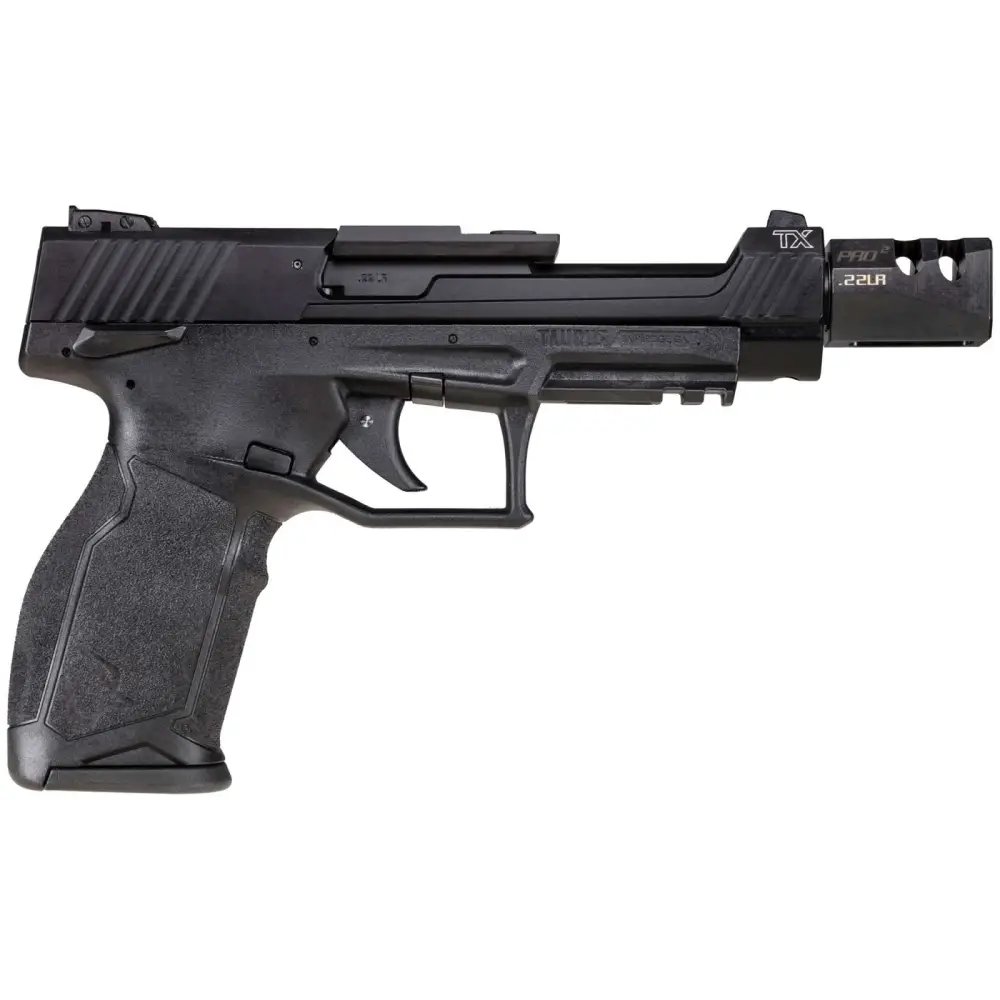 Taurus TX22 Competition SCR 5.4" 16rd 22lr Black Pistol with Optics Mount, Adjustable Sights, and Suppressor Adapter Collar
