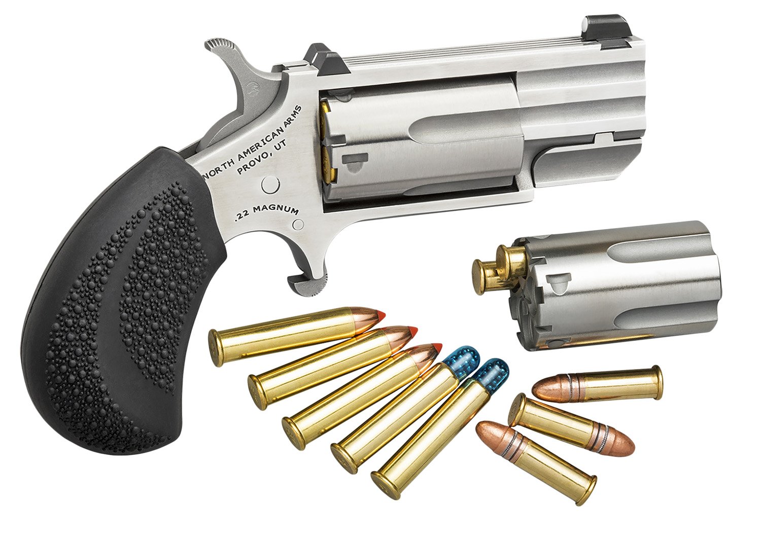 NAA NAA-PUG-DC Mini-Revolver 22LR/22M 1" White Dot Sight