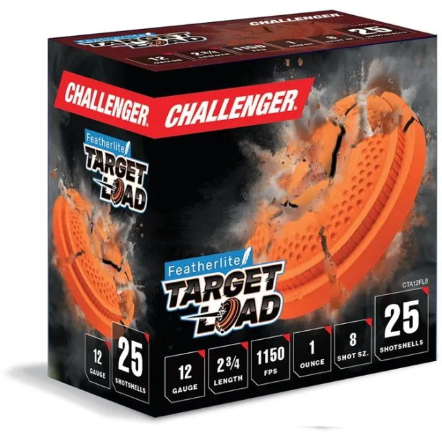 12 Ga Target-8 oz 2-3/4" 250 Rds Challenger Ammo Shotgun