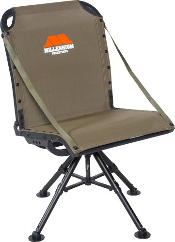 Millennium G400-00 Ground Blind Chair 360 deg Swivel Adjustable 4-Leg
