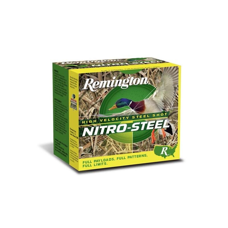 Buy Remington 20769 Nitro-Steel High Velocity, 20 Gauge, 3in, 1oz, #4 Shot, 1450 ft/s, 25 Rounds, Zinc-Plated online
