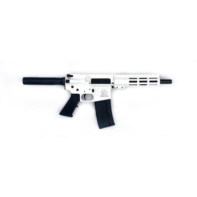 Great Lakes GL15223PWHT .223 Wylde AR-15 Pistol 7.5" Nitride Barrel White - Great Lakes Firearms - .223 Wylde