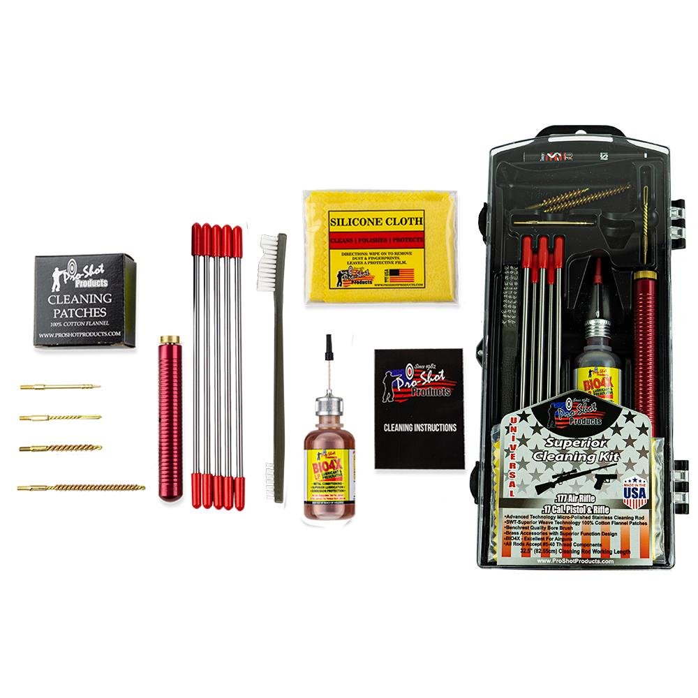 ProShot 17-KIT .177/.17 Cal Cleaning Kit with Rods, Brushes, Patches - Pro-Shot Products - .177/.17