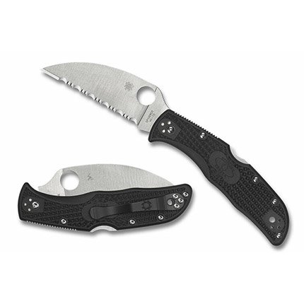 Spyderco C243FSWCBK Endela SL/FS Black FRN Wharncliffe Blade Knife - SPYDERCO