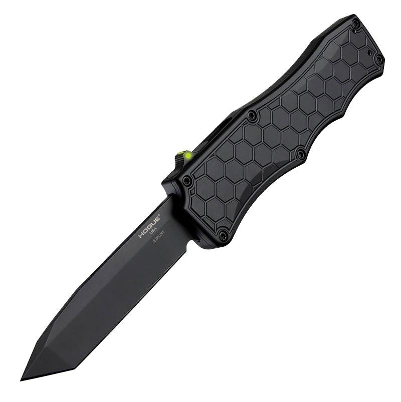 Hogue 34047 Exploit 3.5" Tanto Black Switch, Aluminum Frame, S30V Steel