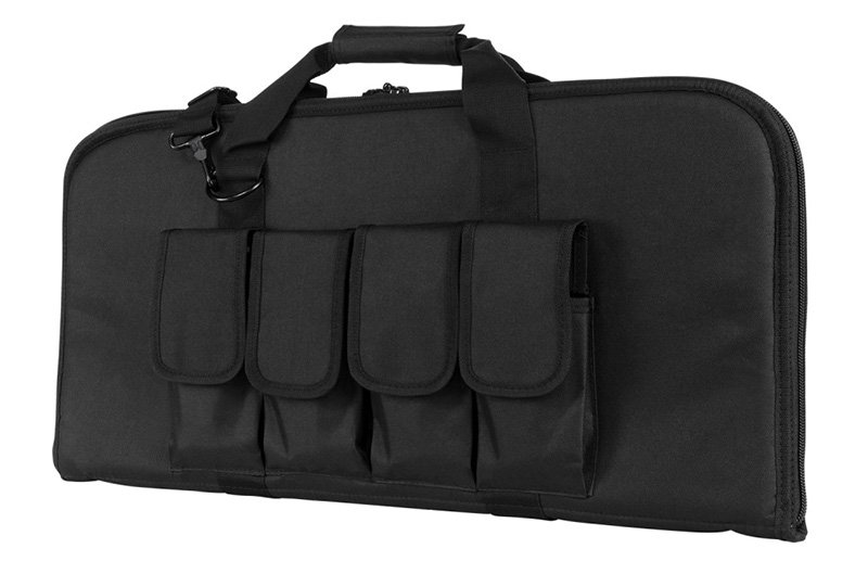 NcStar CVCP2960B-28 VISM 28" AR/AK Pistol Case, 4 Mag Pouches, Black - NcStar