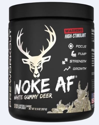 Bucked Up Woke AF Pre-Workout White Gummy Deer 30 Serving Tub - Bucked Up