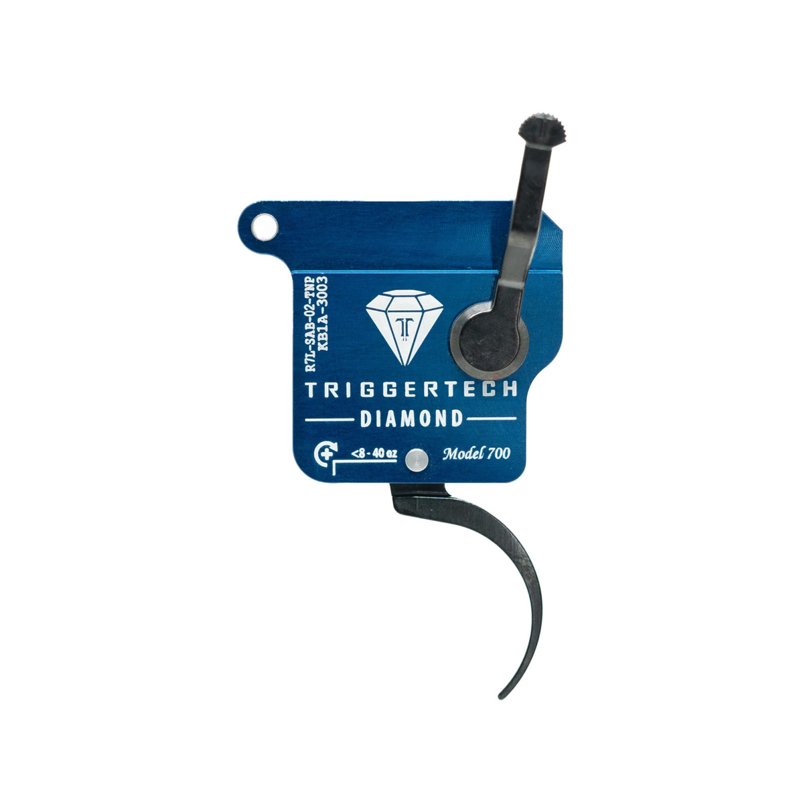 TriggerTech R7LSAB02TNP Diamond Black Curved Remington 700 Left Hand