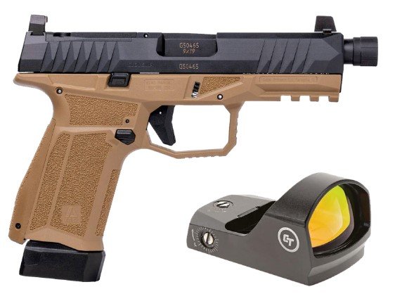 AREX Delta X Tactical 9mm 17+19Rd Suppressor Sights Optics FDE Red Dot - AREX - 9MM