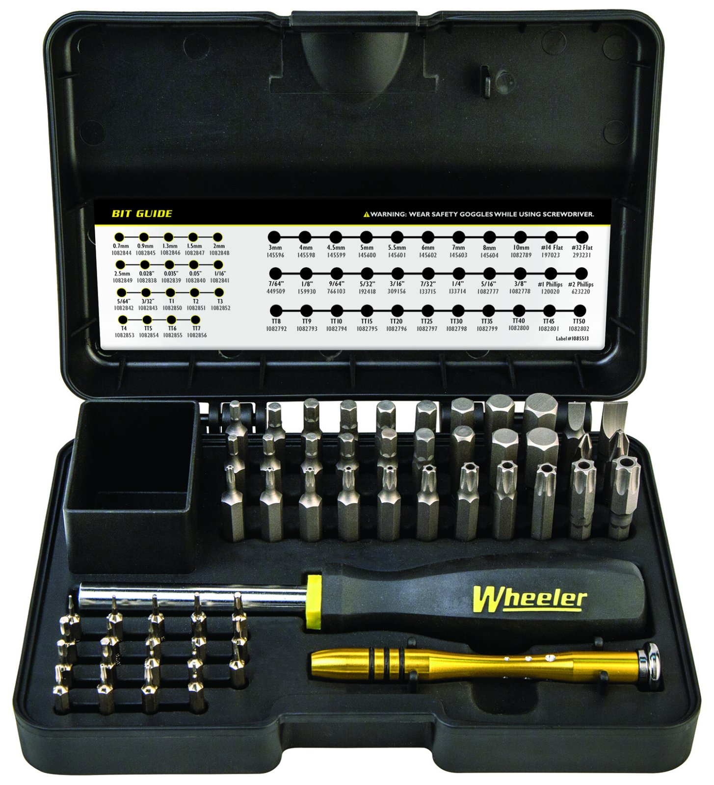 Wheeler 4001007 Hex Torx Screwdriver Set 65 Pieces Rubber Grip Magnetized - Wheeler