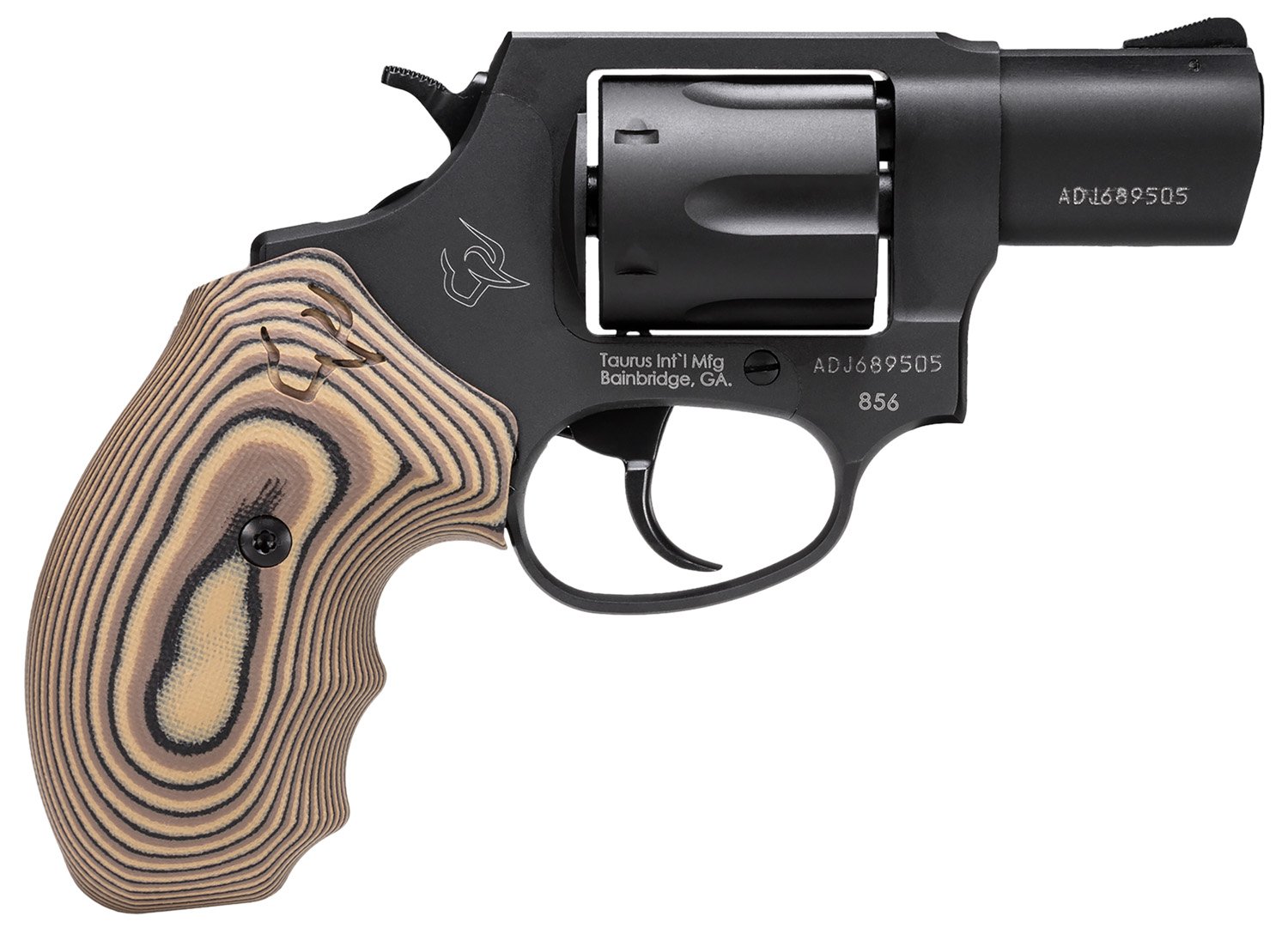 Taurus 285621VZ19 856 .38 Special Revolver 2" Black Steel Brown VZ Grip - Taurus International Manufacturing, Inc. - DA/SA