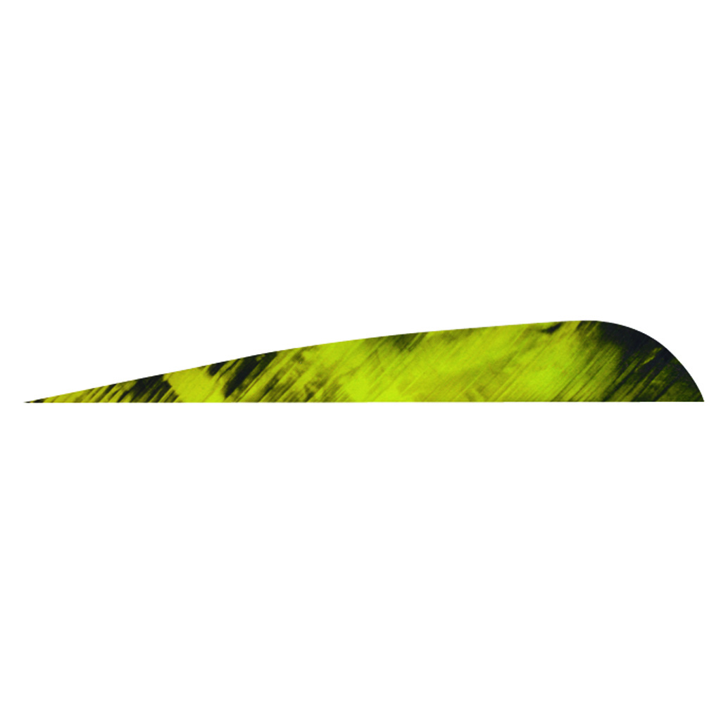 Gateway 400RPTYL-100 Tre-Bark 4" Parabolic Feathers, Yellow, 100 Pack