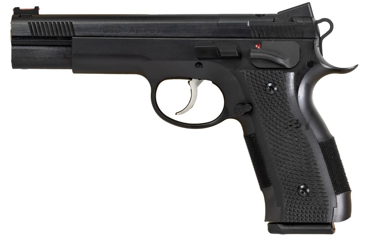 CZ A01-SD Custom 9mm Luger Pistol 4.93" Bull Barrel Fiber Optic Sights - CZ-USA - 9mm