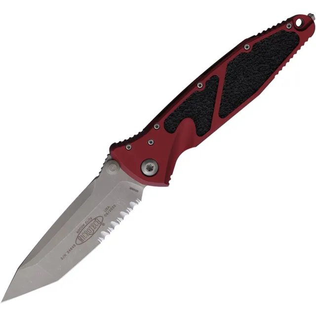 Microtech 161-11APMR Socom Elite 3.98 In TNT PS APOC Merlot ALU HNDL