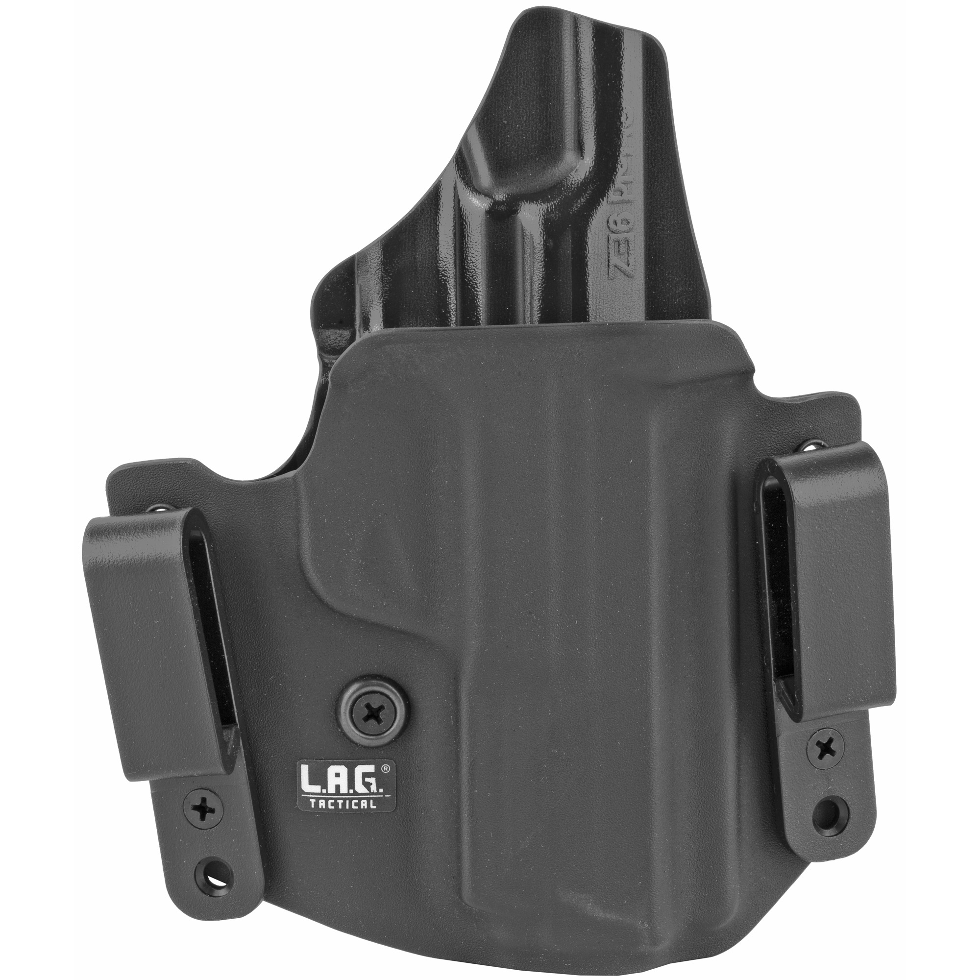 L.A.G. Tactical 4060 Defender Holster, OWB/IWB, Kydex, Right Hand, Black - L.A.G. Tactical, Inc.